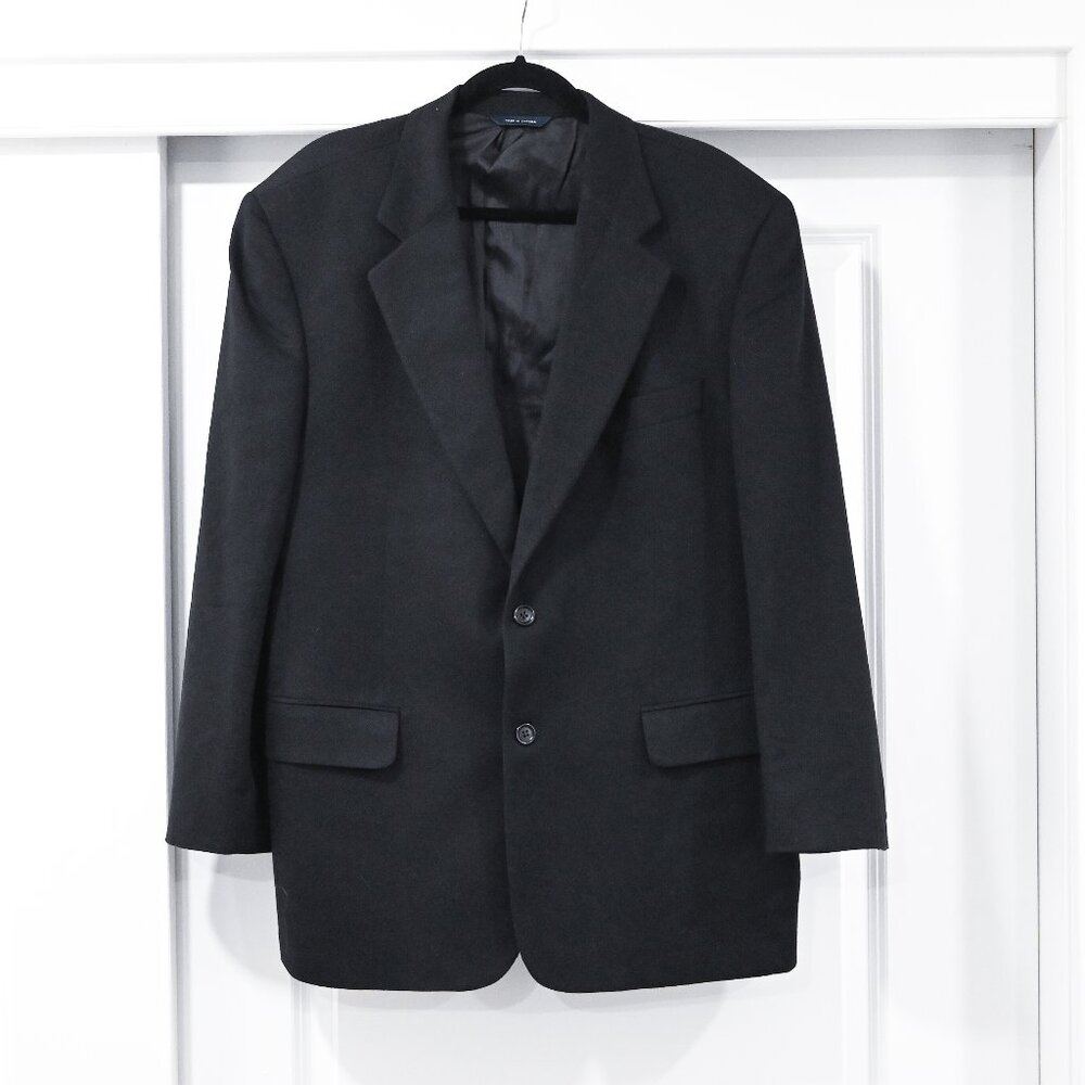 Brooks Brothers Size 43 Black 100% Cashmere Loro Piana Brookwood Blazer